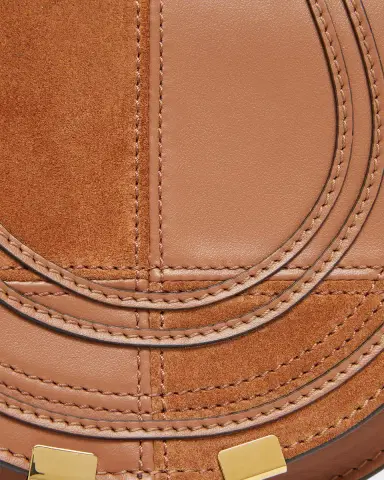 Chloé Marcie Medium Saddle Crossbody Bag in Patchwork Leather | Thumbnail 10 Chloé Marcie Medium Saddle Crossbody Bag in Patchwork Leather | Thumbnail 10