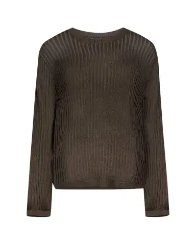 Loulou de Saison Hedora Linen Rib Crewneck Sweater | Thumbnail 1 Loulou de Saison Hedora Linen Rib Crewneck Sweater | Thumbnail 1