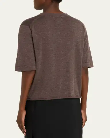 Loulou de Saison Nala Fine Cashmere T-Shirt | Thumbnail 3 Loulou de Saison Nala Fine Cashmere T-Shirt | Thumbnail 3
