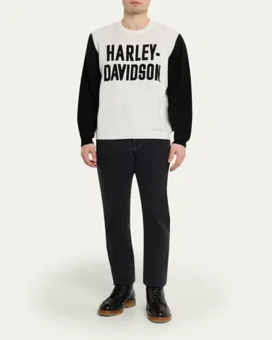 God's True Cashmere x Harley-Davidson Men's Milano Cashmere Logo Sweater | Thumbnail 2 God's True Cashmere x Harley-Davidson Men's Milano Cashmere Logo Sweater | Thumbnail 2