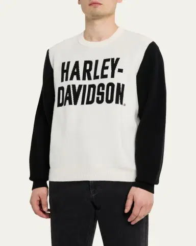God's True Cashmere x Harley-Davidson Men's Milano Cashmere Logo Sweater | Thumbnail 4 God's True Cashmere x Harley-Davidson Men's Milano Cashmere Logo Sweater | Thumbnail 4