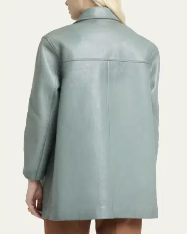 Chloé Shiny Leather Single-Breasted Coat | Thumbnail 3 Chloé Shiny Leather Single-Breasted Coat | Thumbnail 3