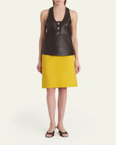 FERRAGAMO Leather Pencil Skirt | Thumbnail 2 FERRAGAMO Leather Pencil Skirt | Thumbnail 2