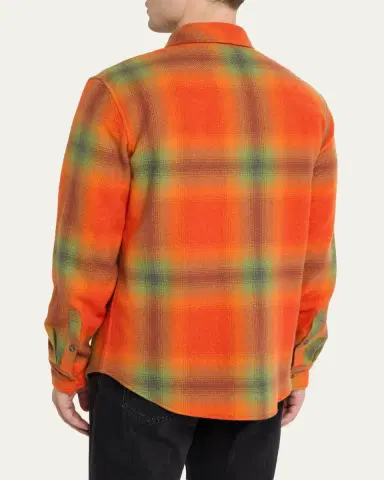 God’s True Cashmere x Harley-Davidson Men's Plaid Cashmere Button-Down Shirt | Thumbnail 3 God’s True Cashmere x Harley-Davidson Men's Plaid Cashmere Button-Down Shirt | Thumbnail 3