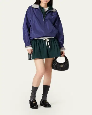 Miu Miu Cotton Jersey Mini kirt | Thumbnail 2 Miu Miu Cotton Jersey Mini kirt | Thumbnail 2