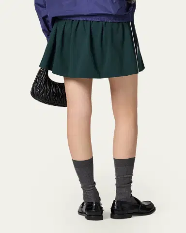 Miu Miu Cotton Jersey Mini kirt | Thumbnail 3 Miu Miu Cotton Jersey Mini kirt | Thumbnail 3