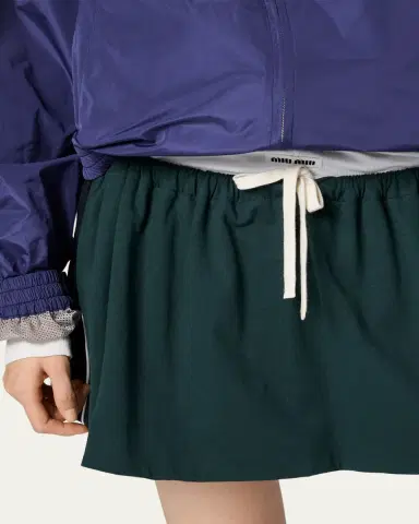 Miu Miu Cotton Jersey Mini kirt | Thumbnail 4 Miu Miu Cotton Jersey Mini kirt | Thumbnail 4
