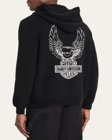 God's True Cashmere x Harley-Davidson Men's Knit Cashmere Hoodie | Thumbnail 3 God's True Cashmere x Harley-Davidson Men's Knit Cashmere Hoodie | Thumbnail 3