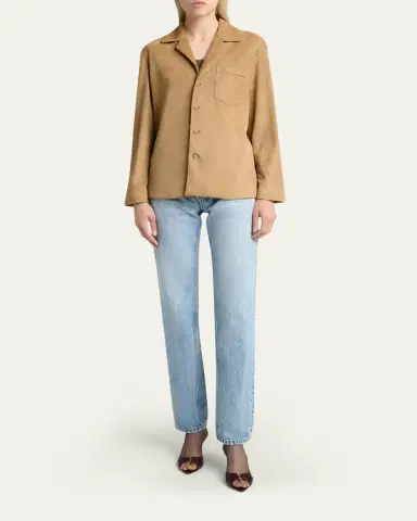 Saint Laurent Suede Pajama Shirt Jacket | Thumbnail 2 Saint Laurent Suede Pajama Shirt Jacket | Thumbnail 2
