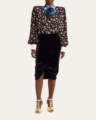 Valentino Garavani Embellished Floral-Print Shirt | Thumbnail 2 Valentino Garavani Embellished Floral-Print Shirt | Thumbnail 2
