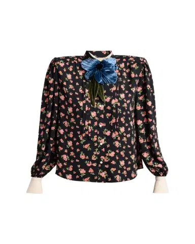 Valentino Garavani Embellished Floral-Print Shirt | Thumbnail 1 Valentino Garavani Embellished Floral-Print Shirt | Thumbnail 1