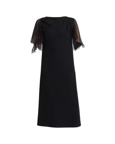 Valentino Garavani Campiona Draped Silk Dress | Thumbnail 1 Valentino Garavani Campiona Draped Silk Dress | Thumbnail 1