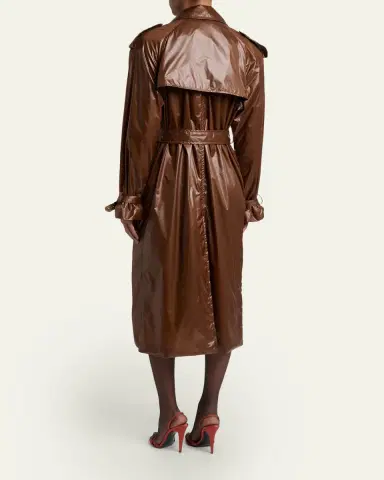 Saint Laurent Weather-Repellant Double-Breasted Trench Coat | Thumbnail 3 Saint Laurent Weather-Repellant Double-Breasted Trench Coat | Thumbnail 3