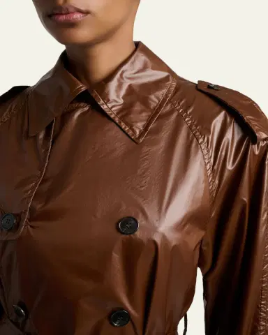 Saint Laurent Weather-Repellant Double-Breasted Trench Coat | Thumbnail 5 Saint Laurent Weather-Repellant Double-Breasted Trench Coat | Thumbnail 5
