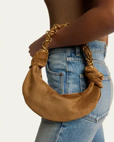 Saint Laurent Amalia Mini YSL Suede Hobo Bag | Thumbnail 2 Saint Laurent Amalia Mini YSL Suede Hobo Bag | Thumbnail 2