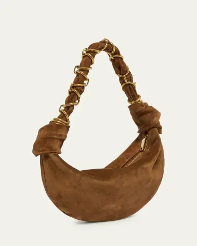 Saint Laurent Amalia Mini YSL Suede Hobo Bag | Thumbnail 3 Saint Laurent Amalia Mini YSL Suede Hobo Bag | Thumbnail 3