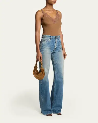 Saint Laurent Amalia Mini YSL Suede Hobo Bag | Thumbnail 5 Saint Laurent Amalia Mini YSL Suede Hobo Bag | Thumbnail 5