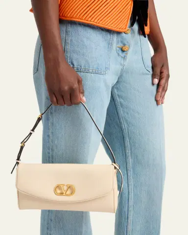 Valentino Garavani Small VLogo Leather Shoulder Bag | Thumbnail 2 Valentino Garavani Small VLogo Leather Shoulder Bag | Thumbnail 2