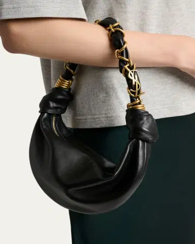 Saint Laurent Amalia Mini YSL Leather Hobo Bag | Thumbnail 2 Saint Laurent Amalia Mini YSL Leather Hobo Bag | Thumbnail 2