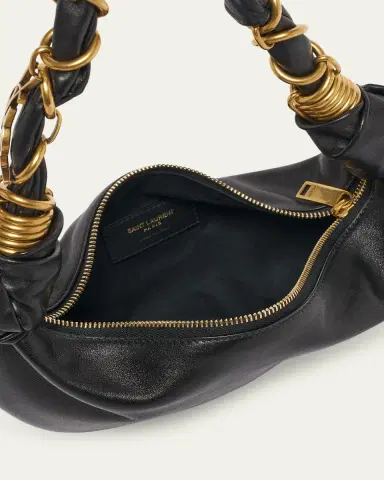 Saint Laurent Amalia Mini YSL Leather Hobo Bag | Thumbnail 4 Saint Laurent Amalia Mini YSL Leather Hobo Bag | Thumbnail 4