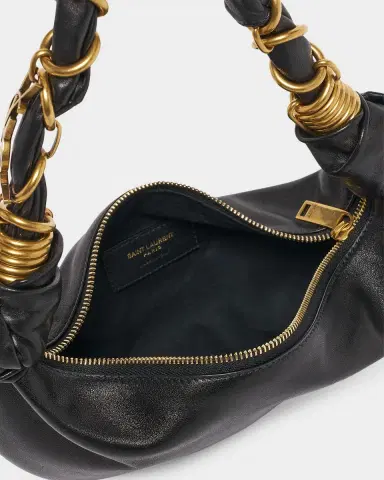 Saint Laurent Amalia Mini YSL Leather Hobo Bag | Thumbnail 8 Saint Laurent Amalia Mini YSL Leather Hobo Bag | Thumbnail 8