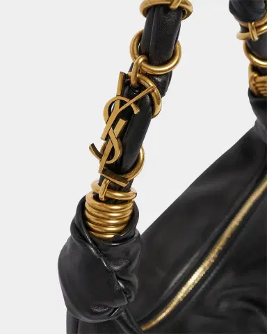 Saint Laurent Amalia Mini YSL Leather Hobo Bag | Thumbnail 10 Saint Laurent Amalia Mini YSL Leather Hobo Bag | Thumbnail 10