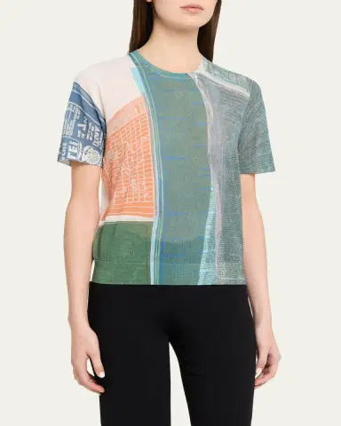 Jason Wu Collection Short-Sleeve Knit Top with "Platter" Artwork by Robert Rauschenberg | Thumbnail 4 Jason Wu Collection Short-Sleeve Knit Top with "Platter" Artwork by Robert Rauschenberg | Thumbnail 4