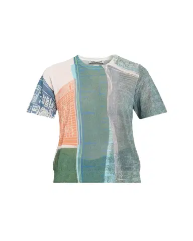 Jason Wu Collection Short-Sleeve Knit Top with "Platter" Artwork by Robert Rauschenberg | Thumbnail 1 Jason Wu Collection Short-Sleeve Knit Top with "Platter" Artwork by Robert Rauschenberg | Thumbnail 1