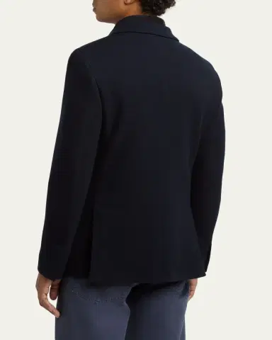 ZEGNA Men's High Performance Jersey Wool and Cotton Jacket | Thumbnail 3 ZEGNA Men's High Performance Jersey Wool and Cotton Jacket | Thumbnail 3