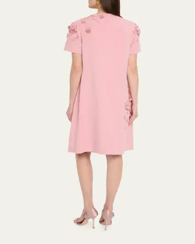 Rickie Freeman for Teri Jon Floral Applique Crepe Dress | Thumbnail 3 Rickie Freeman for Teri Jon Floral Applique Crepe Dress | Thumbnail 3