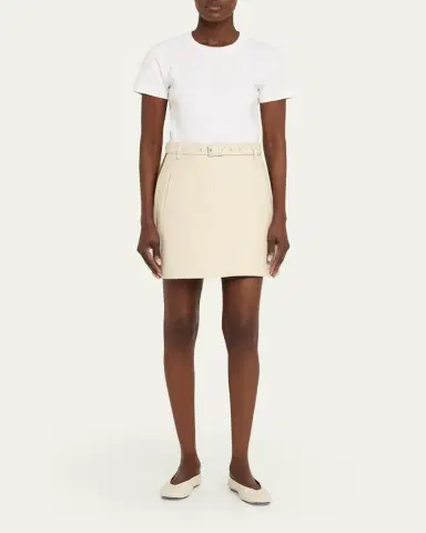 Marni Side Stripe Leather Mini Skirt | Thumbnail 2 Marni Side Stripe Leather Mini Skirt | Thumbnail 2