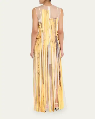 Jason Wu Collection Sleeveless Strip Tank Gown with "Sulphur Bank" Artwork by Robert Rauschenberg | Thumbnail 3 Jason Wu Collection Sleeveless Strip Tank Gown with "Sulphur Bank" Artwork by Robert Rauschenberg | Thumbnail 3