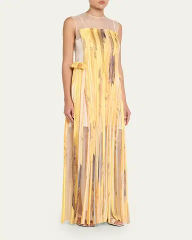 Jason Wu Collection Sleeveless Strip Tank Gown with "Sulphur Bank" Artwork by Robert Rauschenberg | Thumbnail 4 Jason Wu Collection Sleeveless Strip Tank Gown with "Sulphur Bank" Artwork by Robert Rauschenberg | Thumbnail 4