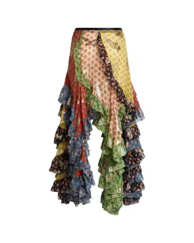 Etro Asymmetric Ruffled Maxi Skirt | Thumbnail 1 Etro Asymmetric Ruffled Maxi Skirt | Thumbnail 1