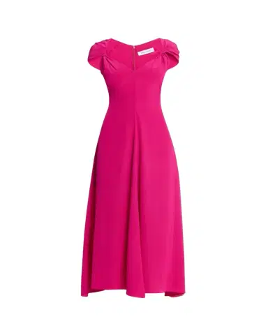 Prabal Gurung Twisted Cap-Sleeve A-Line Midi Dress | Thumbnail 1 Prabal Gurung Twisted Cap-Sleeve A-Line Midi Dress | Thumbnail 1