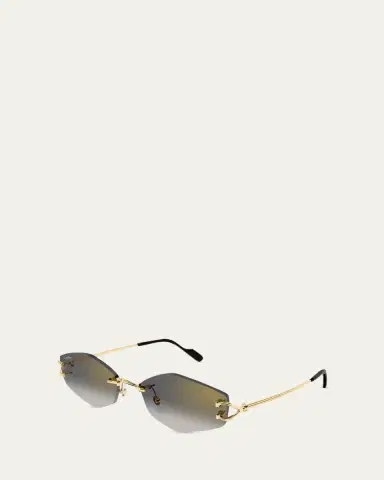 Cartier Decor Classic C de 56mm Rimless Geometric Metal Sunglasses | Thumbnail 2 Cartier Decor Classic C de 56mm Rimless Geometric Metal Sunglasses | Thumbnail 2