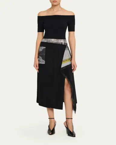 Jason Wu Collection Collage Print Deconstructed Midi Wrap Skirt | Thumbnail 2 Jason Wu Collection Collage Print Deconstructed Midi Wrap Skirt | Thumbnail 2