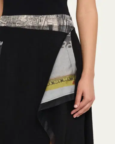 Jason Wu Collection Collage Print Deconstructed Midi Wrap Skirt | Thumbnail 5 Jason Wu Collection Collage Print Deconstructed Midi Wrap Skirt | Thumbnail 5