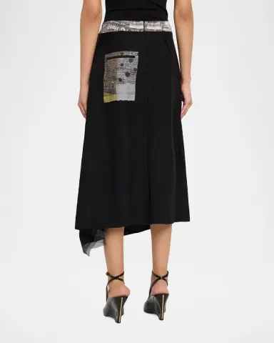 Jason Wu Collection Collage Print Deconstructed Midi Wrap Skirt | Thumbnail 7 Jason Wu Collection Collage Print Deconstructed Midi Wrap Skirt | Thumbnail 7