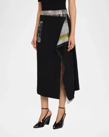 Jason Wu Collection Collage Print Deconstructed Midi Wrap Skirt | Thumbnail 8 Jason Wu Collection Collage Print Deconstructed Midi Wrap Skirt | Thumbnail 8