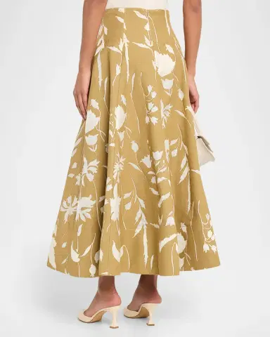 Lela Rose Sheer Floral Jacquard Fit-And-Flare Midi Skirt | Thumbnail 7 Lela Rose Sheer Floral Jacquard Fit-And-Flare Midi Skirt | Thumbnail 7