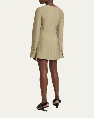 Balmain Long Sleeve Twist Detail Mini Dress | Thumbnail 3 Balmain Long Sleeve Twist Detail Mini Dress | Thumbnail 3