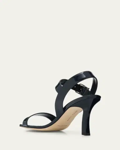 Manolo Blahnik 90mm Patent Leather Ankle-Strap Sandals | Thumbnail 4 Manolo Blahnik 90mm Patent Leather Ankle-Strap Sandals | Thumbnail 4