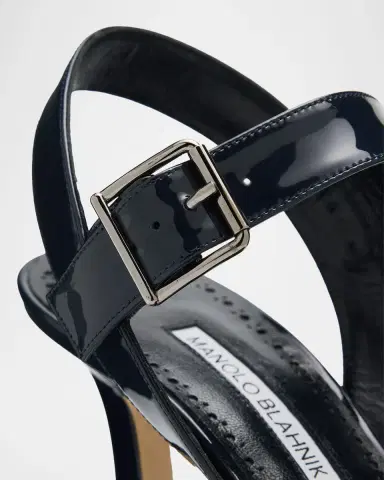 Manolo Blahnik 90mm Patent Leather Ankle-Strap Sandals | Thumbnail 9 Manolo Blahnik 90mm Patent Leather Ankle-Strap Sandals | Thumbnail 9