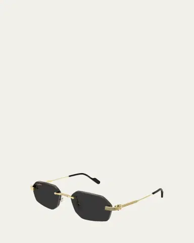 Cartier Men's Rimless Metal Geometric Sunglasses | Thumbnail 2 Cartier Men's Rimless Metal Geometric Sunglasses | Thumbnail 2