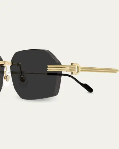 Cartier Men's Rimless Metal Geometric Sunglasses | Thumbnail 3 Cartier Men's Rimless Metal Geometric Sunglasses | Thumbnail 3