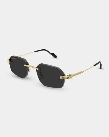 Cartier Men's Rimless Metal Geometric Sunglasses | Thumbnail 4 Cartier Men's Rimless Metal Geometric Sunglasses | Thumbnail 4