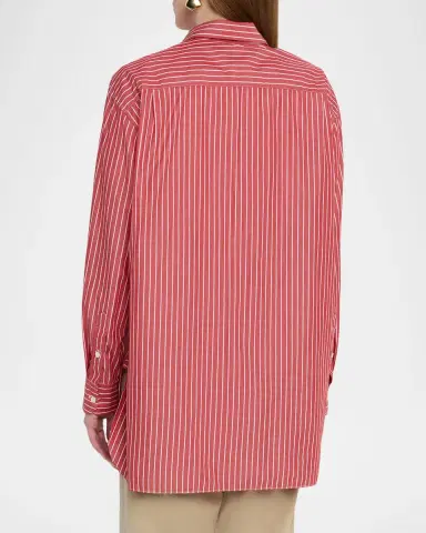 Nili Lotan Yorke Pinstripe Oversized Button Down Shirt | Thumbnail 7 Nili Lotan Yorke Pinstripe Oversized Button Down Shirt | Thumbnail 7