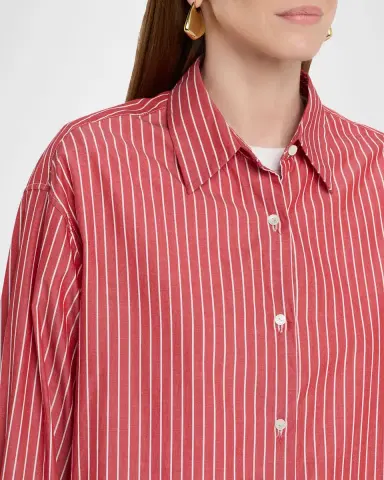 Nili Lotan Yorke Pinstripe Oversized Button Down Shirt | Thumbnail 9 Nili Lotan Yorke Pinstripe Oversized Button Down Shirt | Thumbnail 9