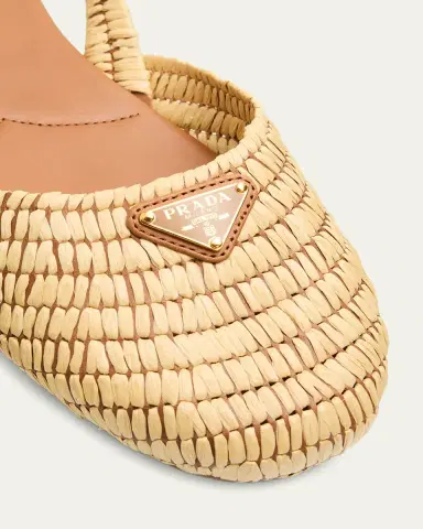 Prada 5mm Raffia Slingback Flats | Thumbnail 5 Prada 5mm Raffia Slingback Flats | Thumbnail 5